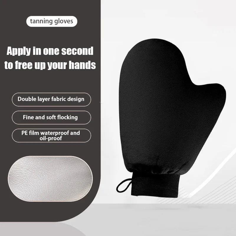Reusable Self-Tanning Mitt | Streak-Free Applicator Glove Self-Tanning Mitt QXL Black