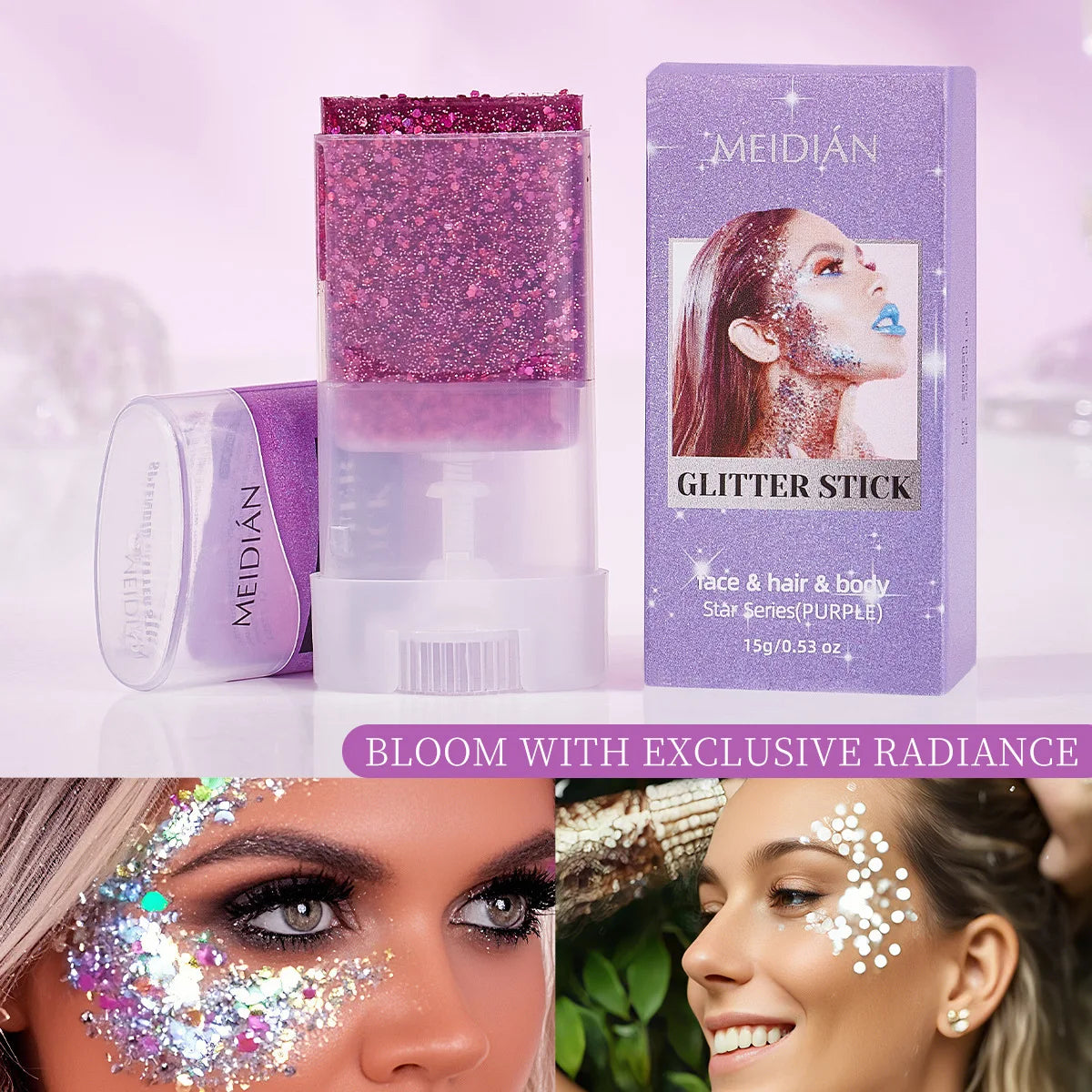 Mermaid Rainbow Glitter Stick – Face, Body & Hair Shimmer Body Glitter Stick QXL