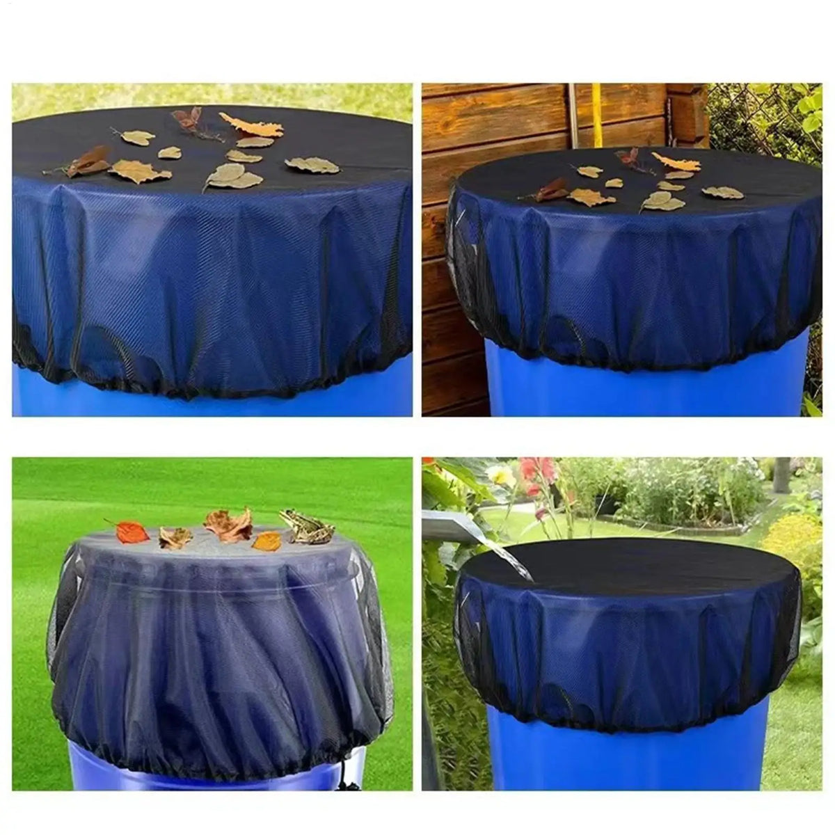 Rain Barrel Mesh Cover – Anti-Mosquito Drawstring Net Rain Barrel Cover QXL
