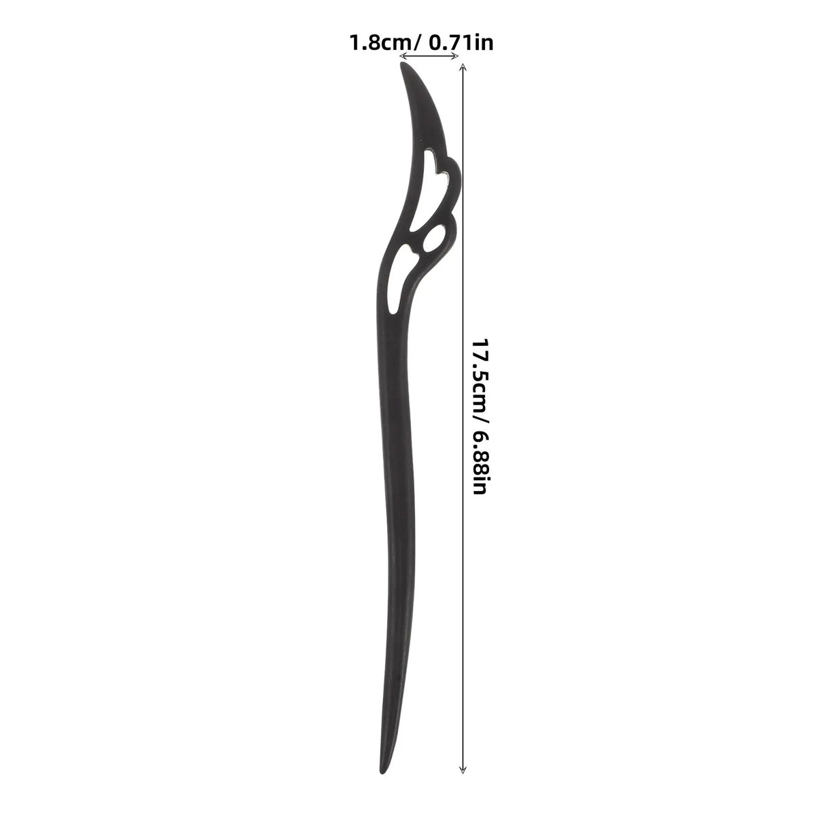 Ebony Wood Hair Stick | Chinese Vintage Hairpin for Buns Wood Hair Stick QXL