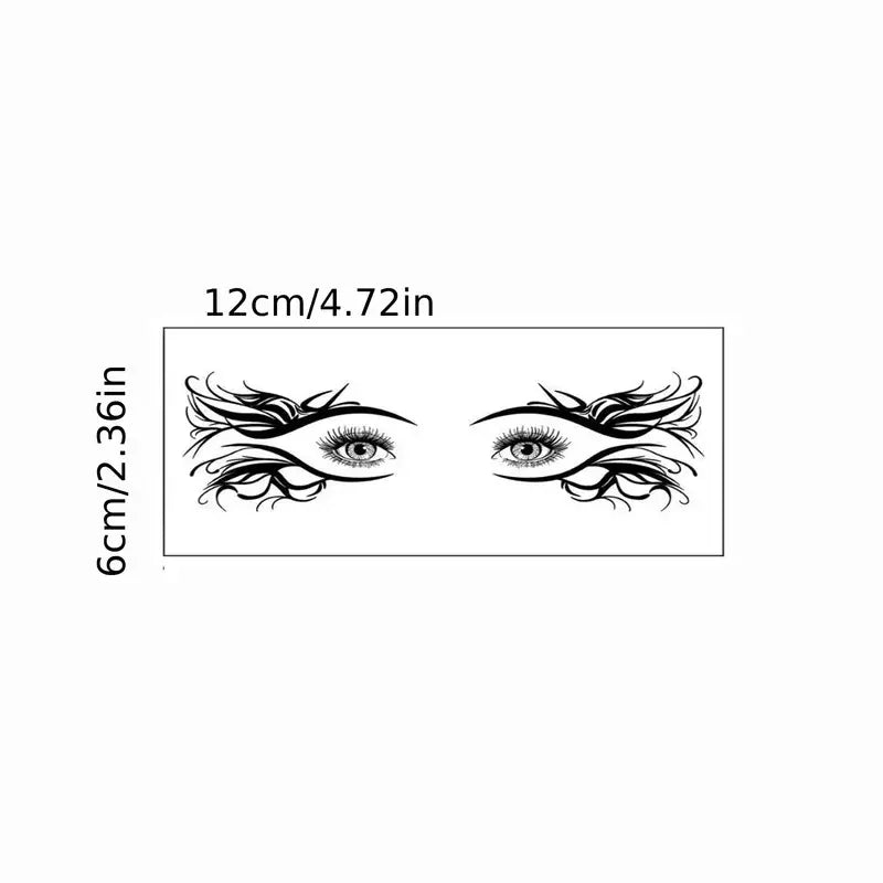 10-Pack Halloween Temporary Eye Tattoo Stickers | Waterproof Temporary Tattoo Stickers QXL