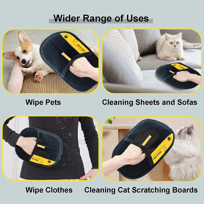 Electrostatic Pet Hair Remover Glove for Cats & Dogs Pet Grooming Glove QXL