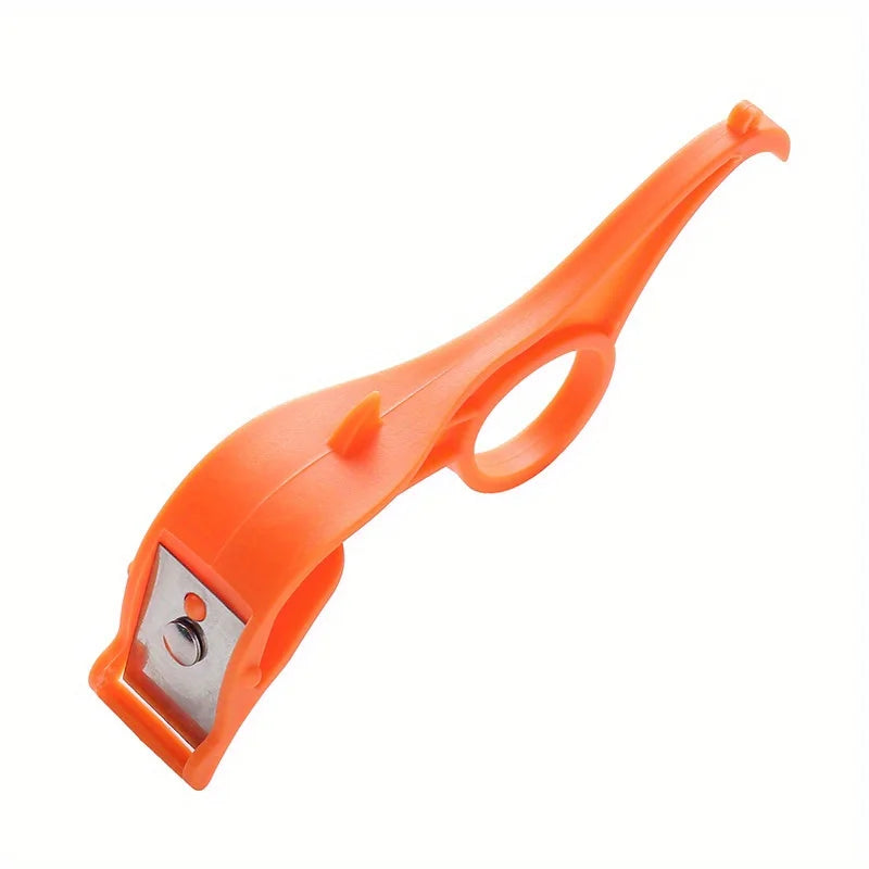 Stainless Steel Ring Finger Peeler | Fruit & Vegetable Tool Vegetable Peeler QXL Orange
