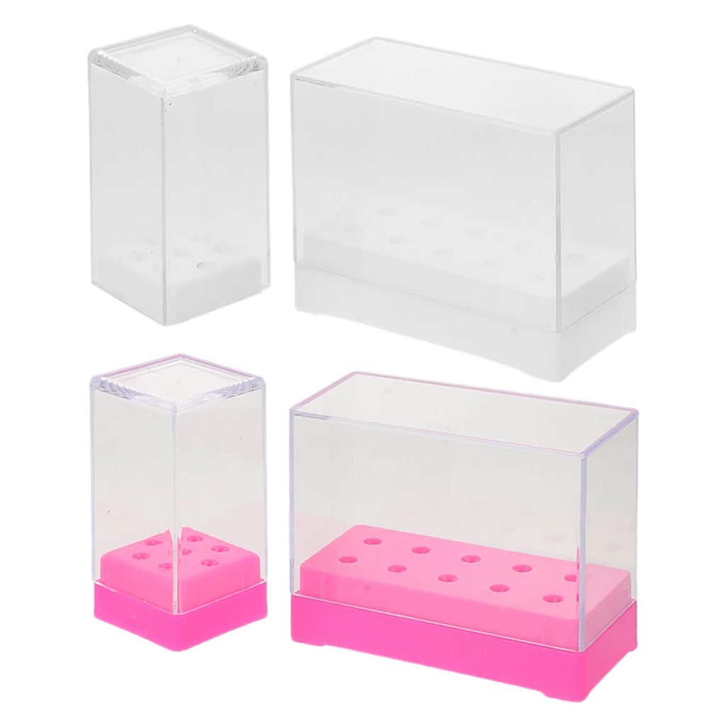 4-Piece Nail Drill Bit Holder & Manicure Organizer Set Nail Organizer Set QXL