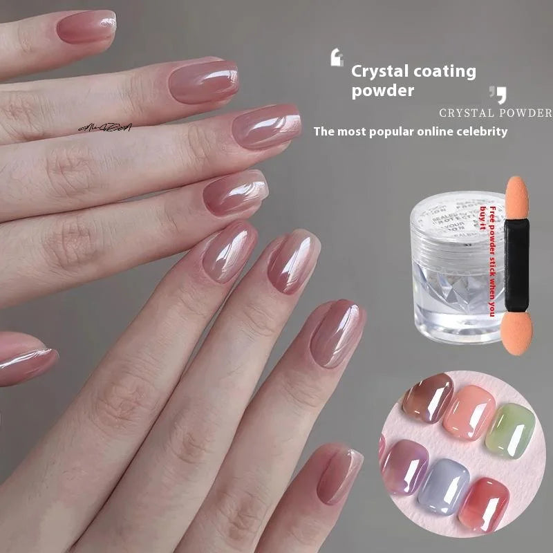 Aurora Pearl Chrome Nail Glitter Powder | Mirror Shimmer Chrome Nail Powder QXL