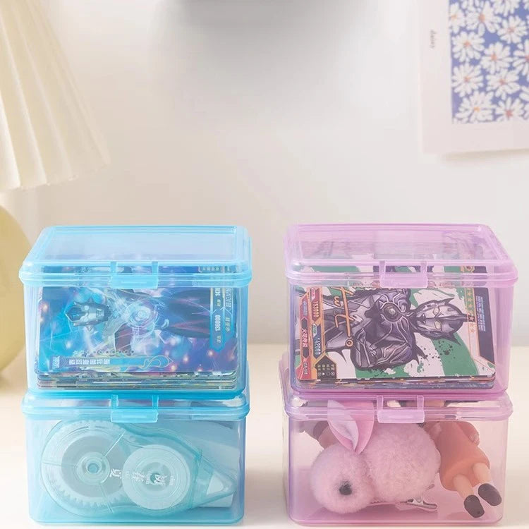 Transparent Plastic Photocard Storage Box | Desk Organizer Card Storage Box QXL