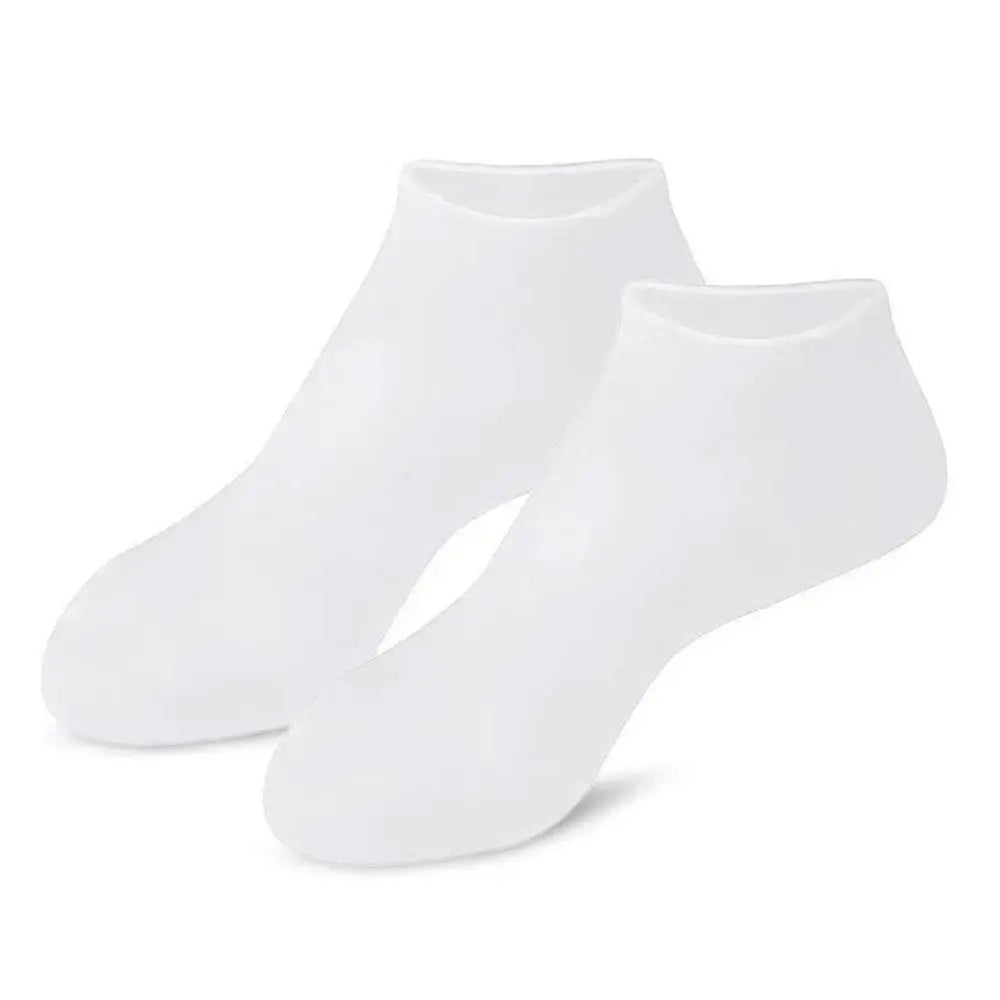 Silicone Moisturizing Socks – Anti-Crack Dry Heel Foot Care Moisturizing Foot Socks QXL White1