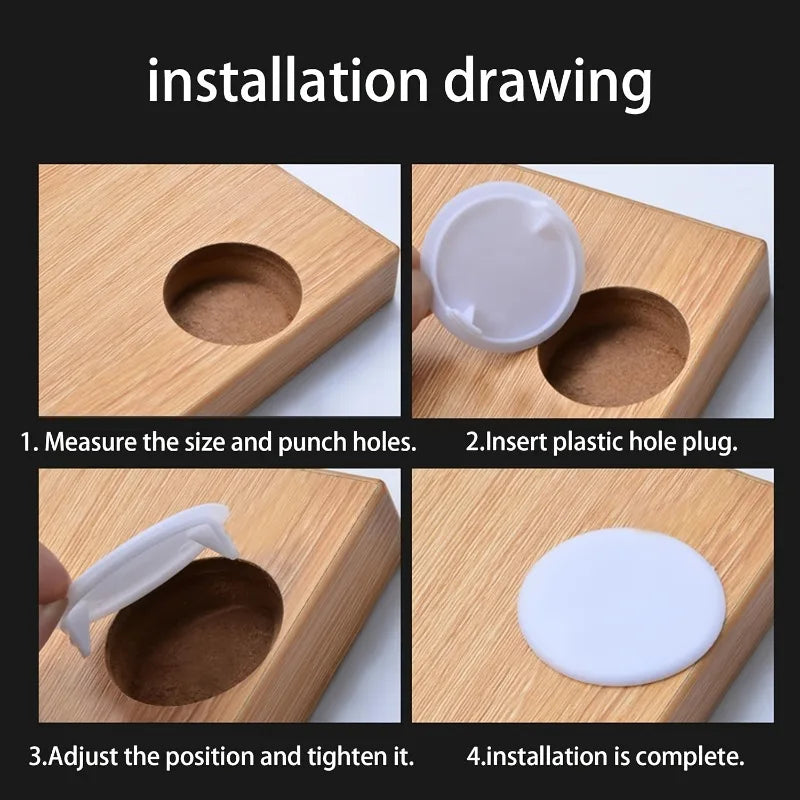 White Plastic Hinge Locking Covers | Round Flat Cabinet Caps Hinge Caps QXL