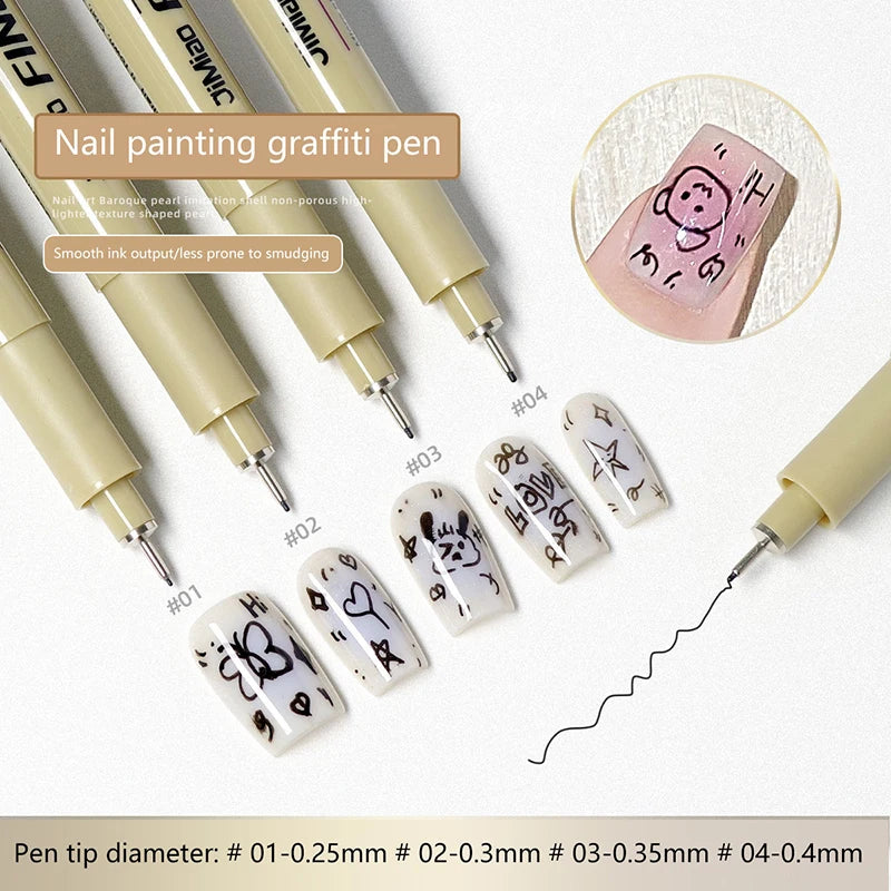 Nail Art Graffiti Line Pen | Gel Painting Detail Sketching Tool Nail Art Pen QXL