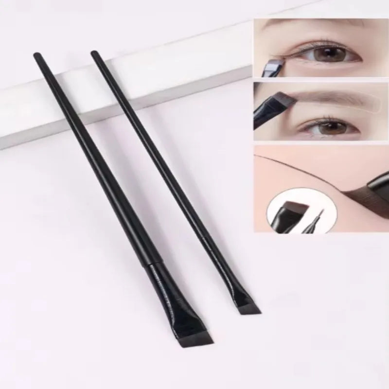 2-Pc Angled Blade Brush Set | Eyeliner, Brow & Lip Brushes Angled Makeup Brush Set QXL