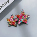 Princess Star Hair Clip for Girls – Rhinestone Pentagram Barrette Girls Hair Clip QXL multicolor