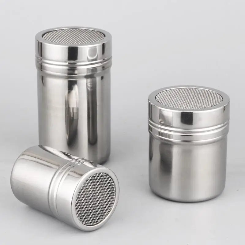Stainless Steel Fine Mesh Powder Duster with Cover | Barista Powder Duster Shaker QXL