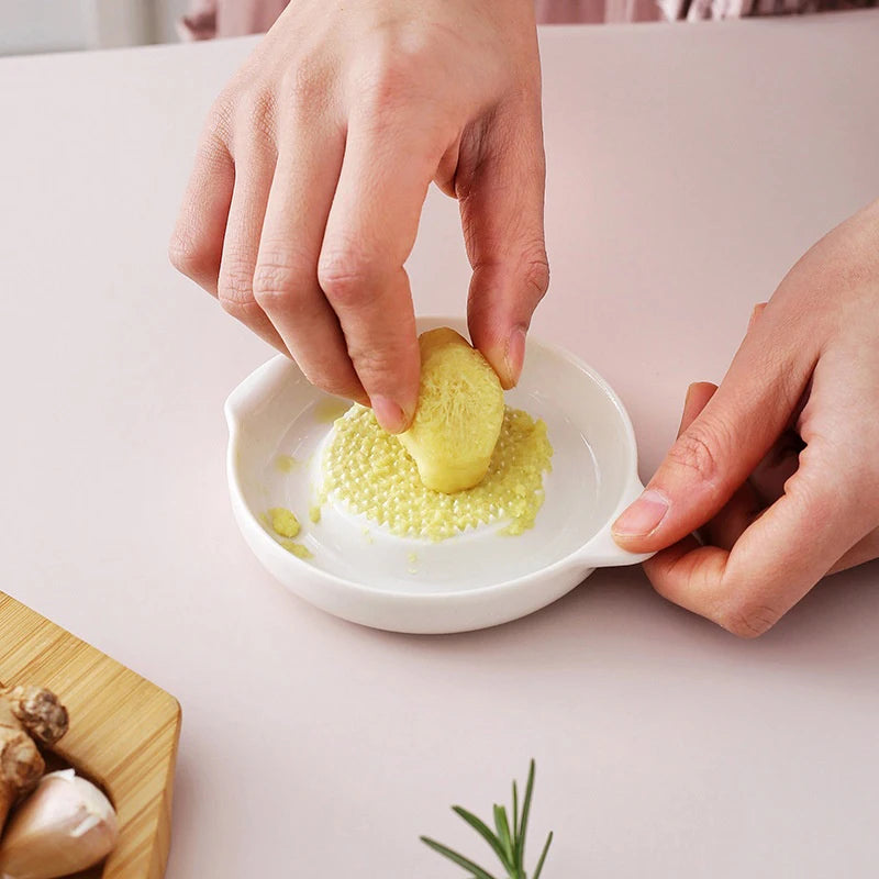 Ceramic Ginger Grater & Garlic Masher | Porcelain Kitchen Tool Ceramic Kitchen Grater QXL