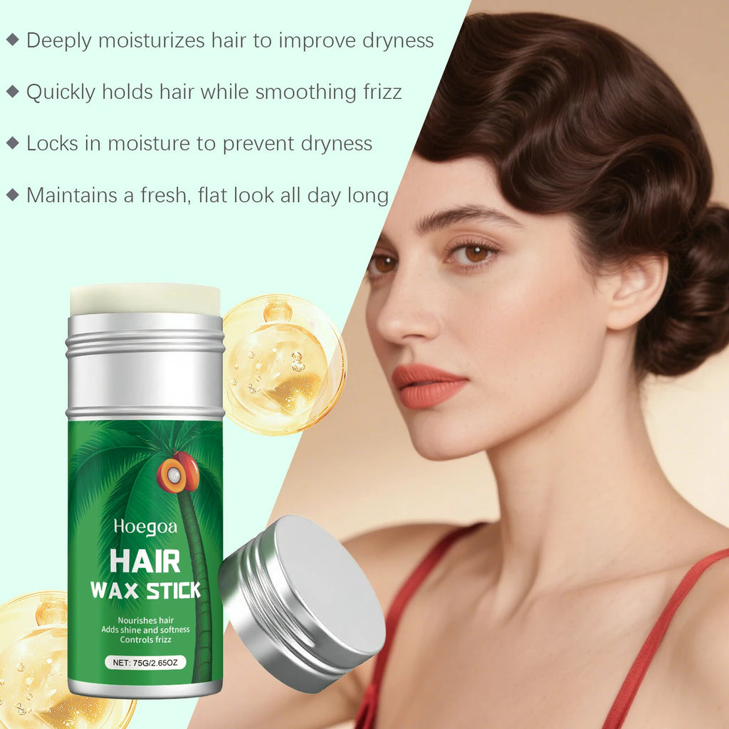 HOEGOA Hair Wax Stick – Anti-Frizz Pomade & Edge Control 75g Hair Wax Stick QXL