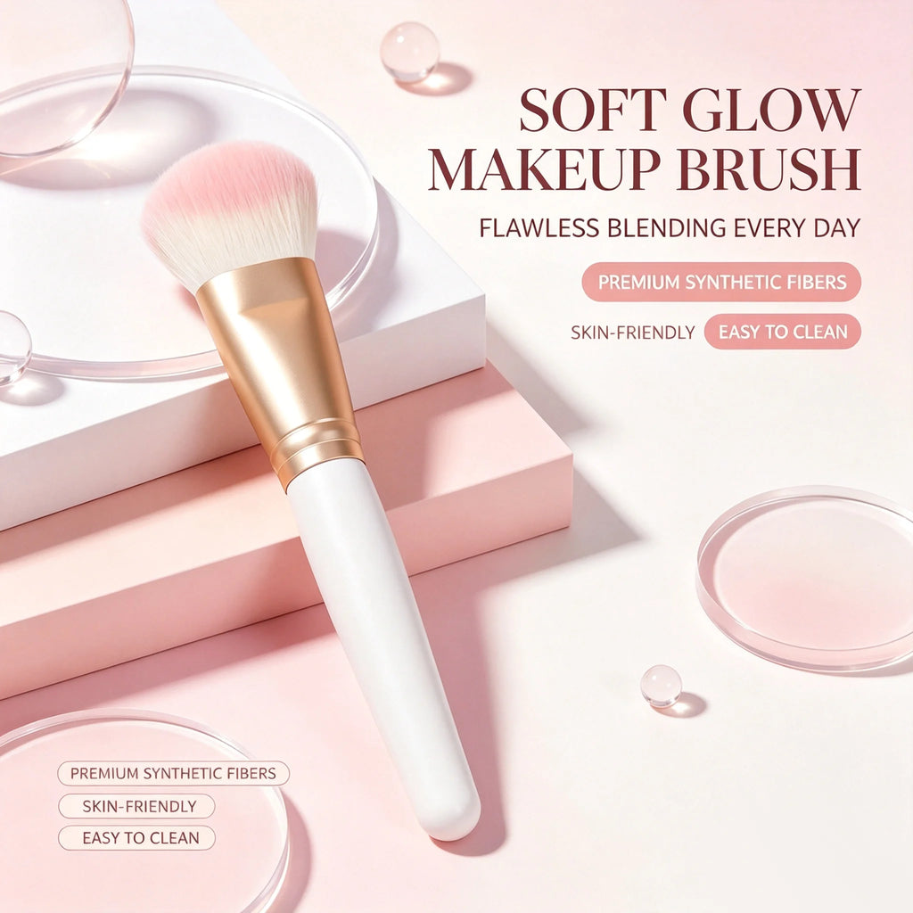 KOSSHOW Pink Fluffy Makeup Brush – Blush & Powder Brush Makeup Brush QXL