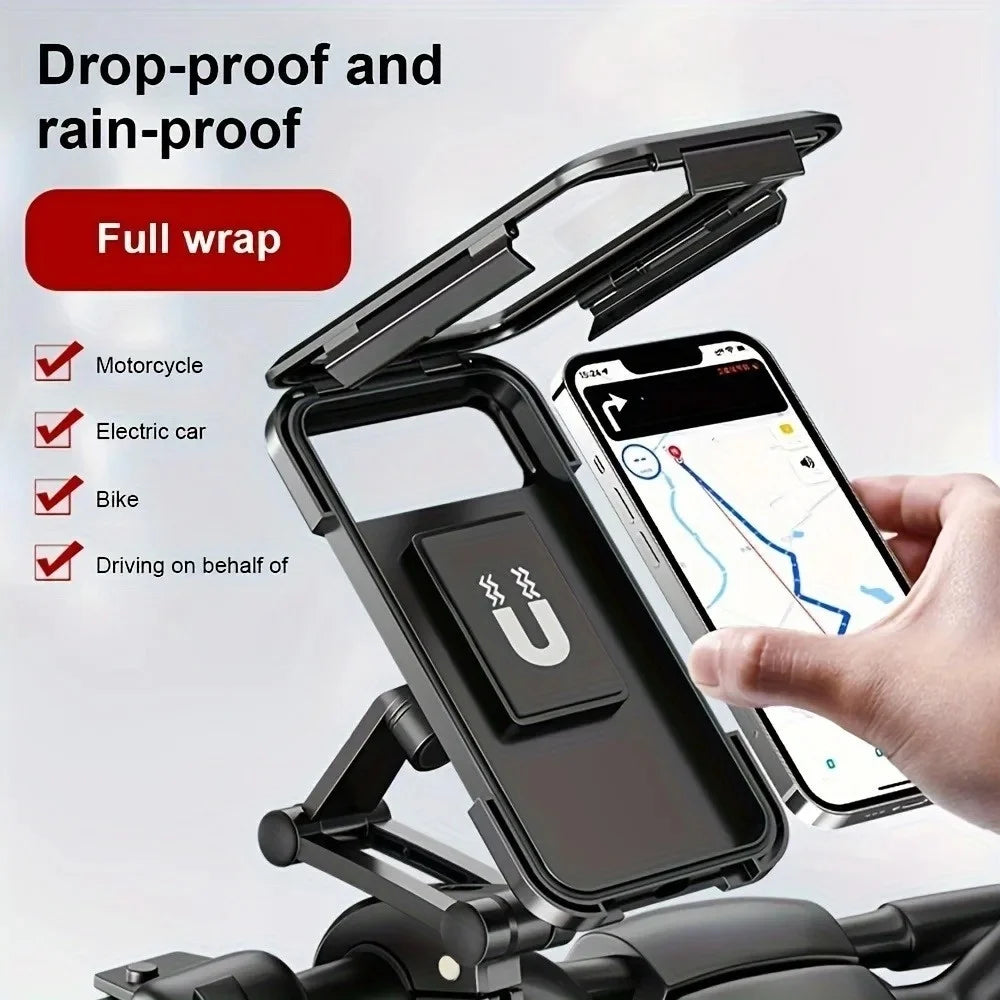 360° Waterproof Motorcycle Bike Phone Mount | Universal GPS Holder Motorcycle Phone Mount QXL