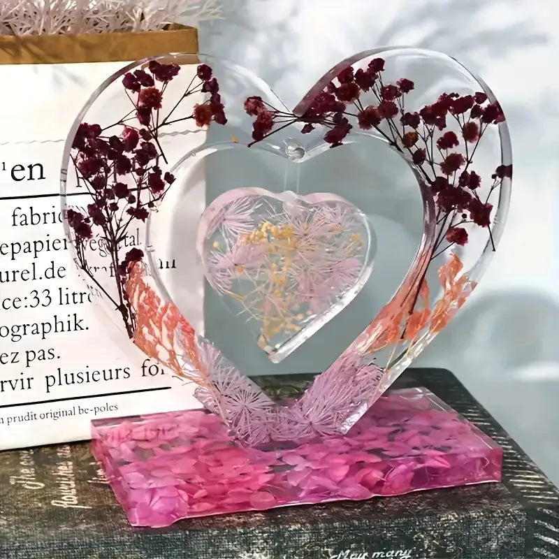 Heart Epoxy Resin Silicone Mold Set | DIY Photo Frame Craft Resin Craft Mold QXL
