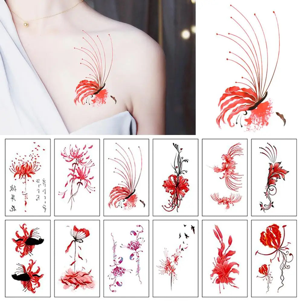 30-Pack Waterproof Temporary Tattoo Stickers | Colorful Body Art Temporary Tattoo Stickers QXL