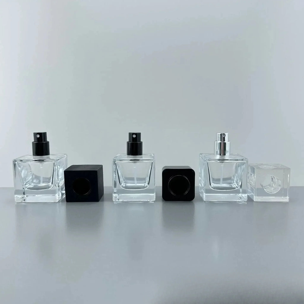 30ml Square Glass Perfume Bottle | Refillable Spray Atomizer Perfume Spray Bottle QXL