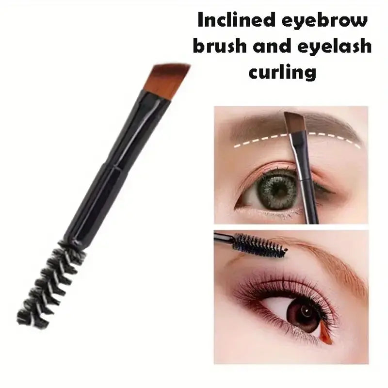 6-Pack Double-Ended Angled Eyebrow & Eyelash Brush Set Eyebrow Brush Set QXL