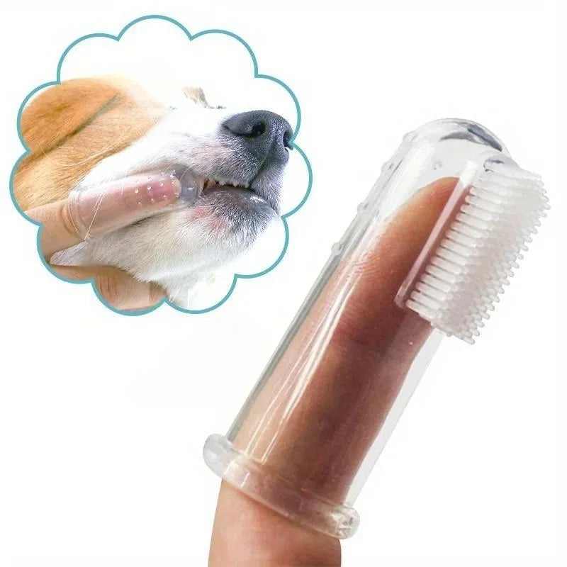 3-Pack Silicone Finger Toothbrush for Dogs & Cats | Pet Dental Pet Finger Toothbrush QXL