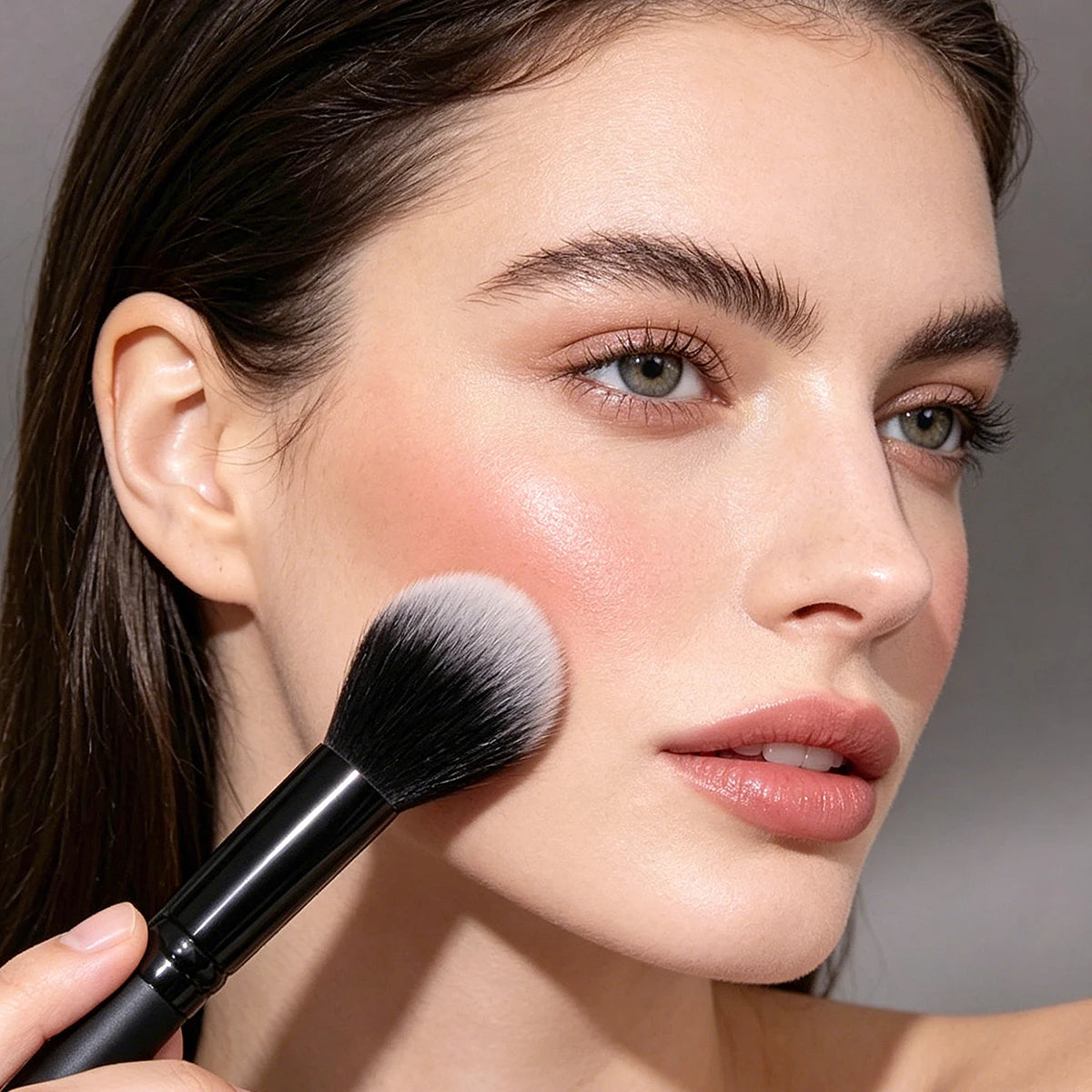 KOSSHOW Blush & Highlighter Brush | Soft Gradient Bristles Makeup Brush QXL