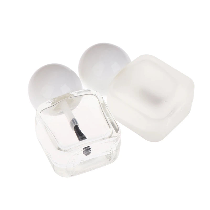 10ml Empty Glass Nail Polish Bottle with Brush Cap | Nail Art Nail Polish Bottle QXL