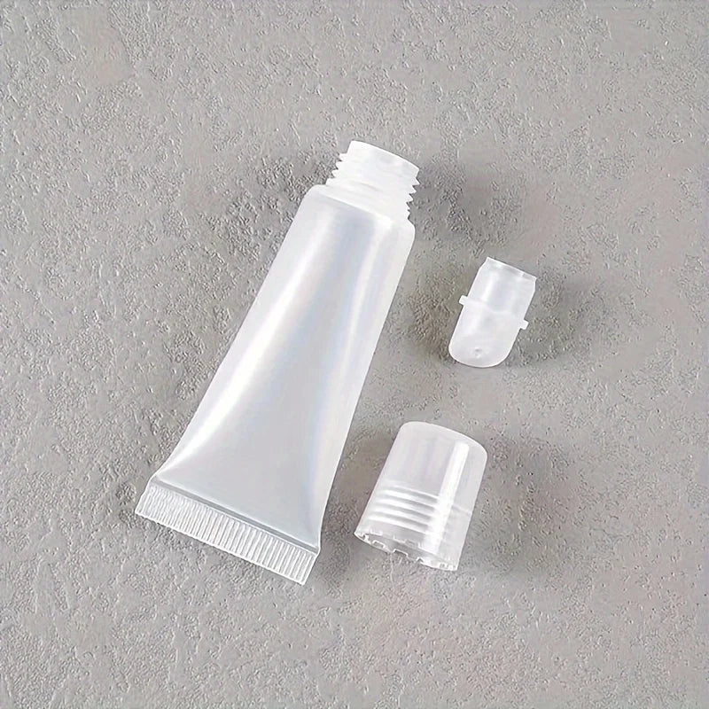 6-Pack Mini Lip Balm Tubes 5ml & 10ml | Refillable DIY Gloss Lip Gloss Tubes QXL Ivory 10ml