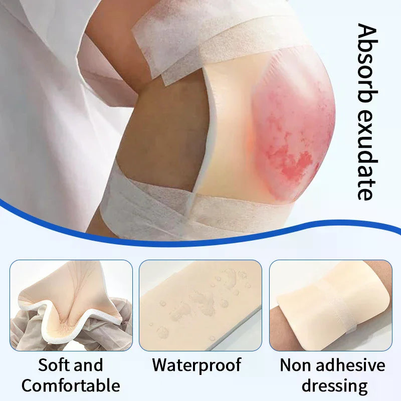 Sterile Foam Non-Adhesive Wound Dressing 10cm x 10cm Foam Wound Dressing QXL
