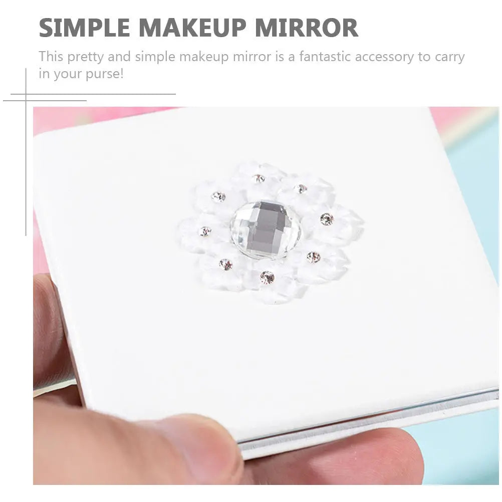 Foldable Double-Sided Pocket Makeup Mirror | Compact Travel Compact Pocket Mirror QXL