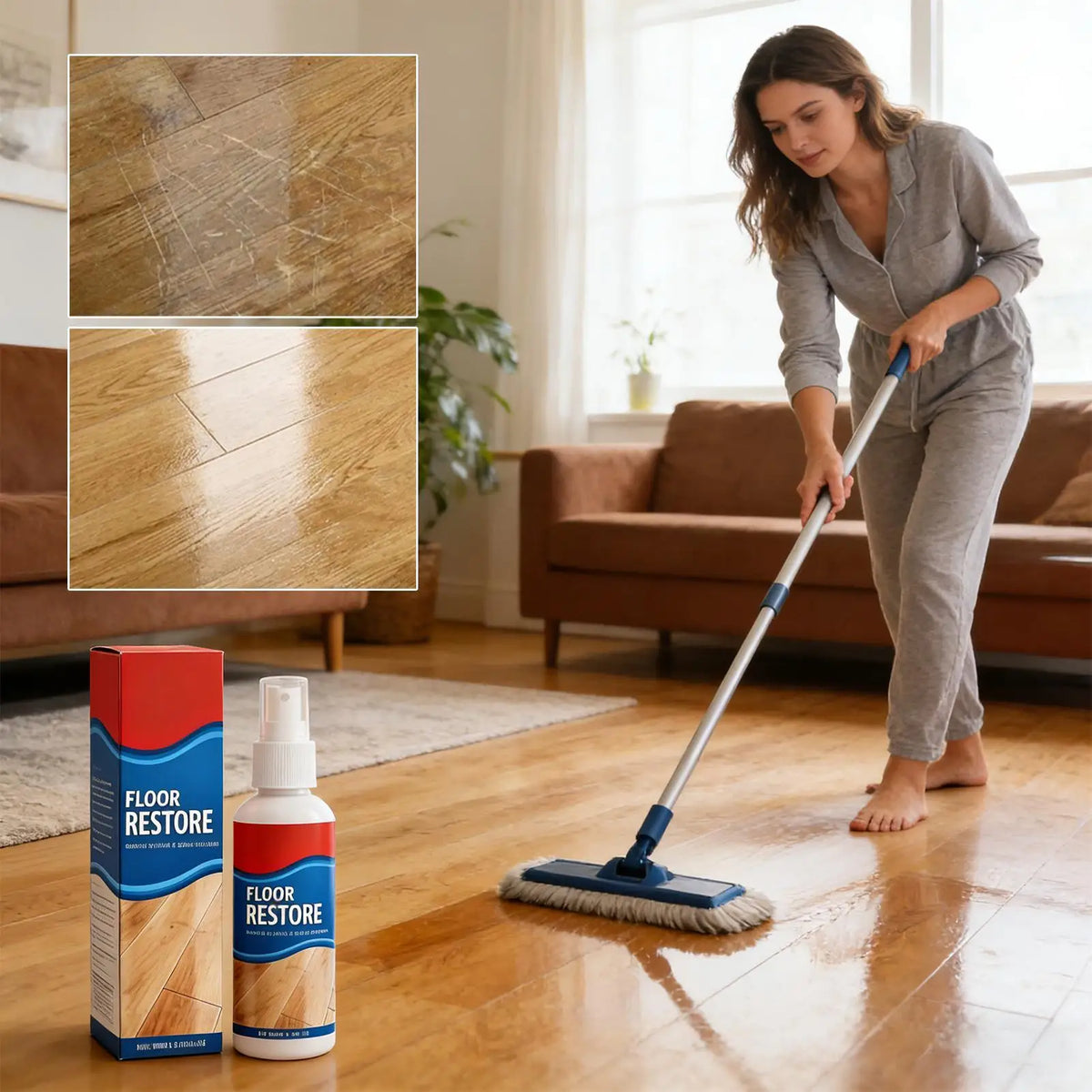 100ml Wood Floor Restorer & Polish | Hardwood Renewal Liquid Floor Renewal Solution QXL
