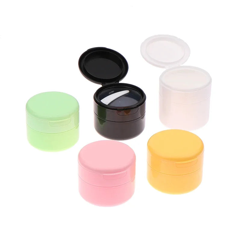 Refillable Flip-Cover Cream Jar with Spoon 100g / 150g Refillable Cosmetic Jar QXL
