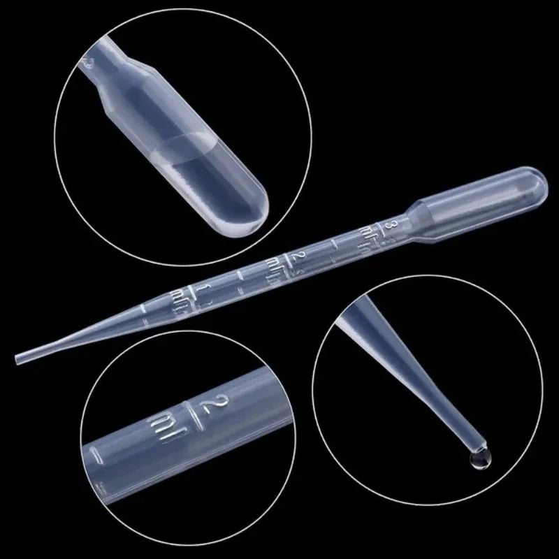 100-Pack 3ml Disposable Graduated Transfer Pipettes | Dropper Disposable Transfer Pipettes QXL