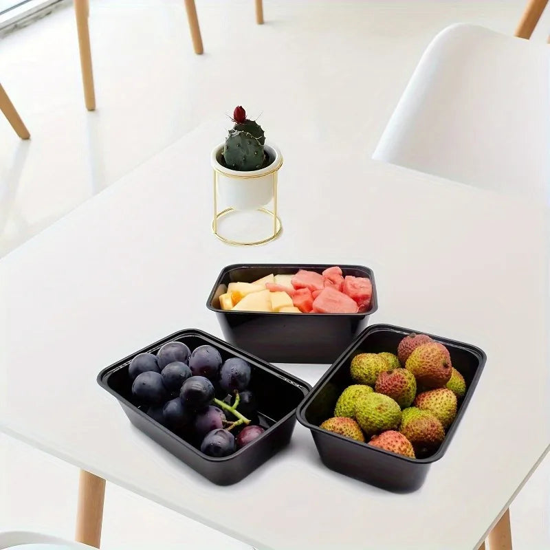 BPA-Free Black Stackable Leakproof Bento Boxes with Lids Food Storage Containers QXL