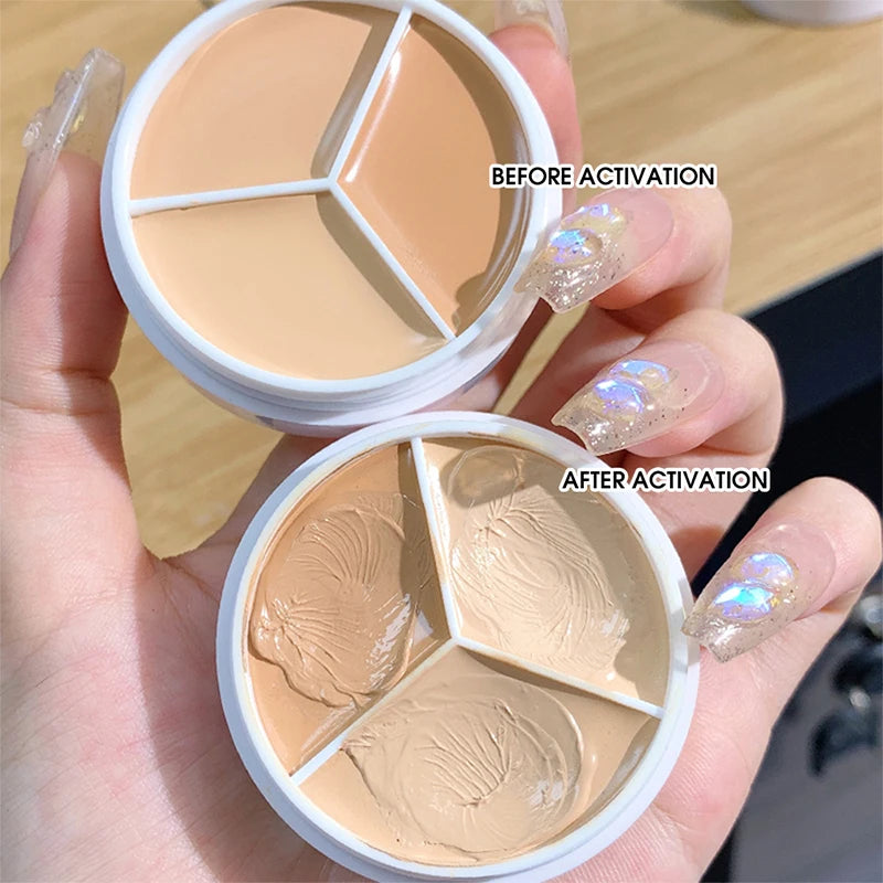 3-in-1 Triple Shade Concealer Cream | Full Coverage Foundation Concealer Cream QXL