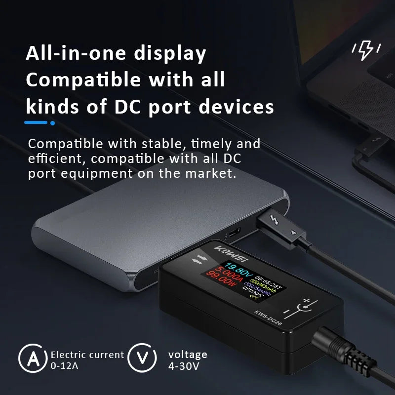 KWS-DC28 DC Volt Ammeter | Color Screen 5525 Interface Tester DC Voltage Tester QXL