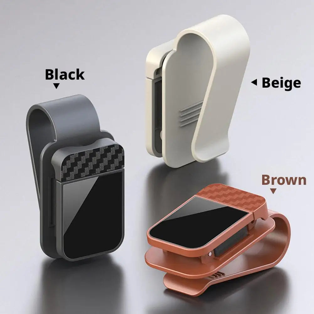 Car Sun Visor Glasses Holder Clip | Carbon Fiber Style Car Visor Glasses Clip QXL