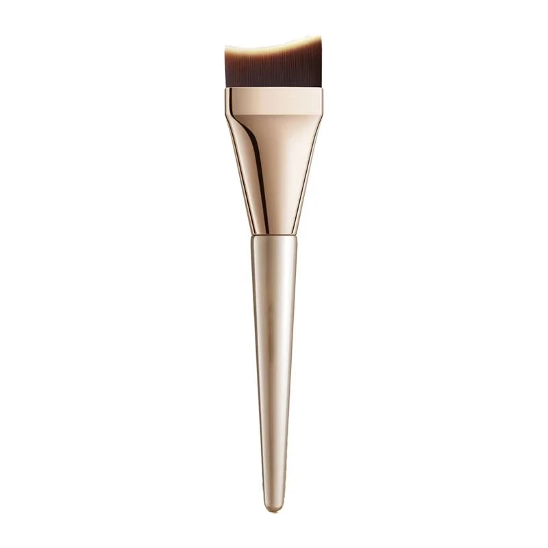 Curved Fishtail Foundation Brush | Angled Blending Tool Foundation Makeup Brush QXL Rose Gold