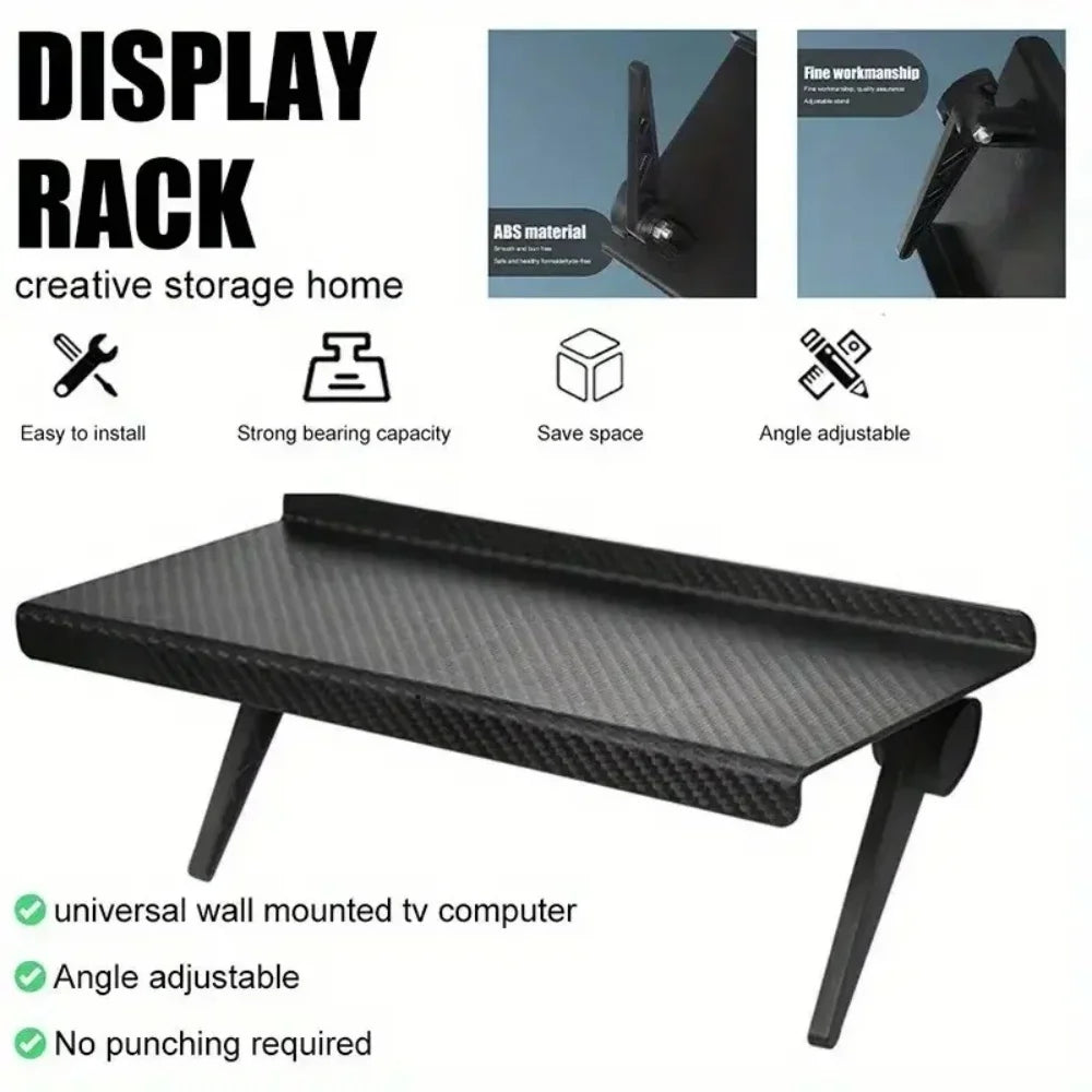 Adjustable TV Monitor Top Shelf | Desktop Storage Rack Organizer Monitor Top Shelf QXL