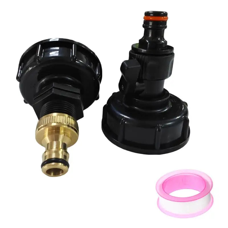 IBC Tank Valve Adapter 60mm Thread 1/2" & 3/4" Hose Connector Tank Valve Adapter QXL