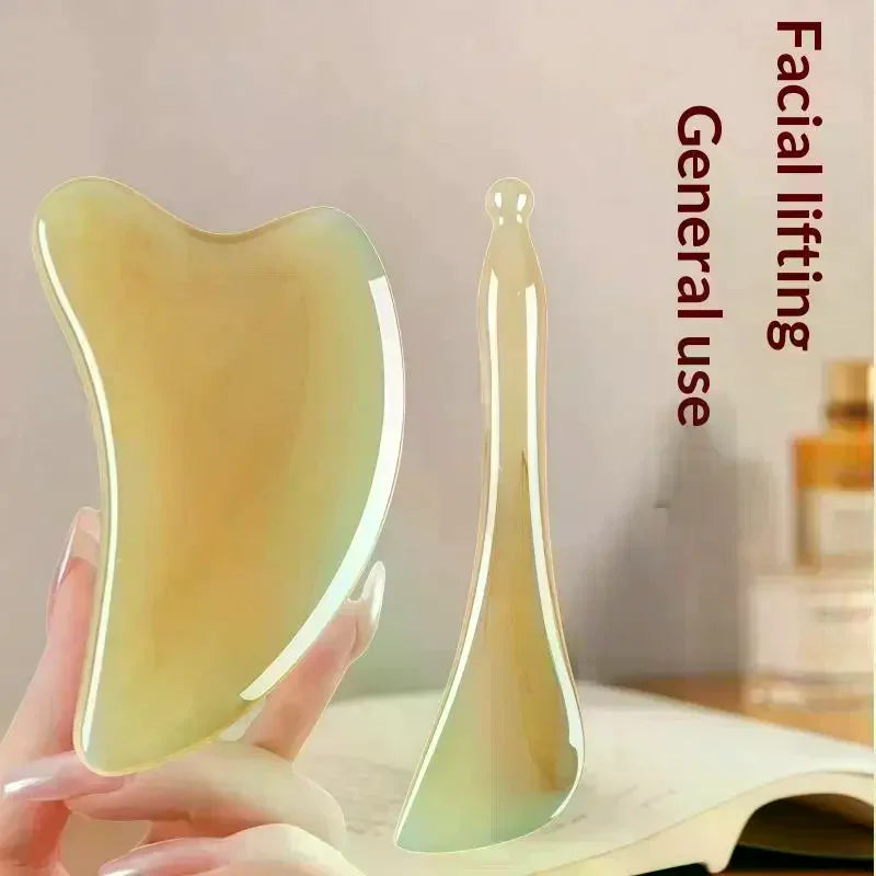Natural Resin Gua Sha Massage Set – Facial Lifting & Body Gua Sha Massage Set QXL