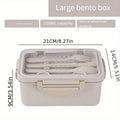 Japanese Bento Box | Microwave-Safe Multi-Compartment Lunch Box Bento Lunch Box QXL L beige