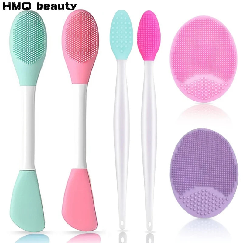 6-Piece Silicone Face Scrubber & Mask Applicator Set Silicone Face Scrubber QXL