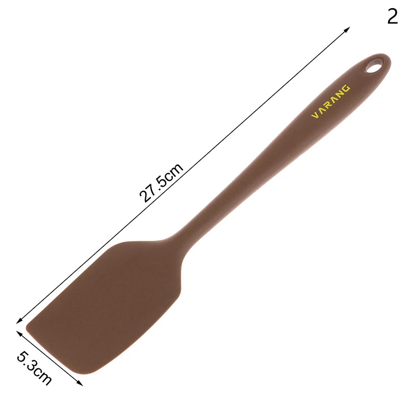 Silicone Cake Spatula & Butter Scraper | Food-Grade Baking Tool Silicone Baking Spatula QXL 2 Brown