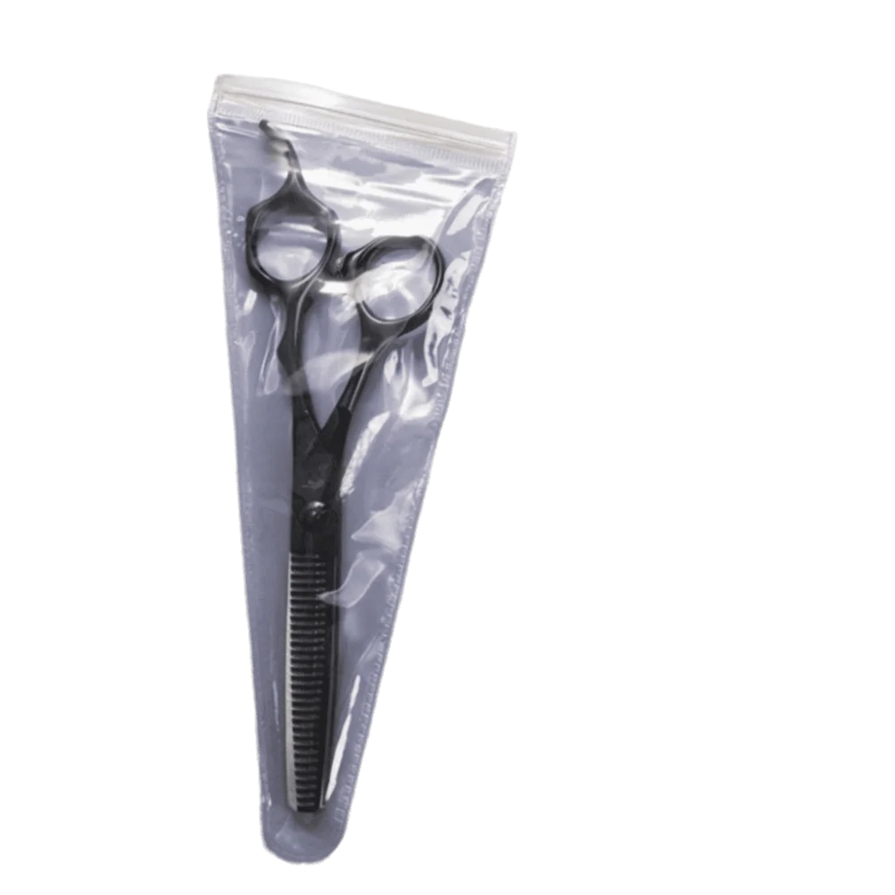 10-Pack PVC Hair Scissor Sleeves | Waterproof Self-Sealing Bags Scissor Protective Sleeves QXL