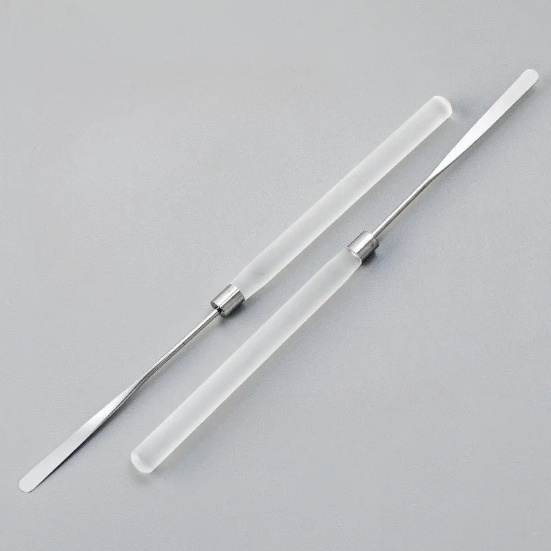 Stainless Steel Nail Art Stirring Rod & Mixing Spatula Tool Nail Art Spatula QXL 2pcs