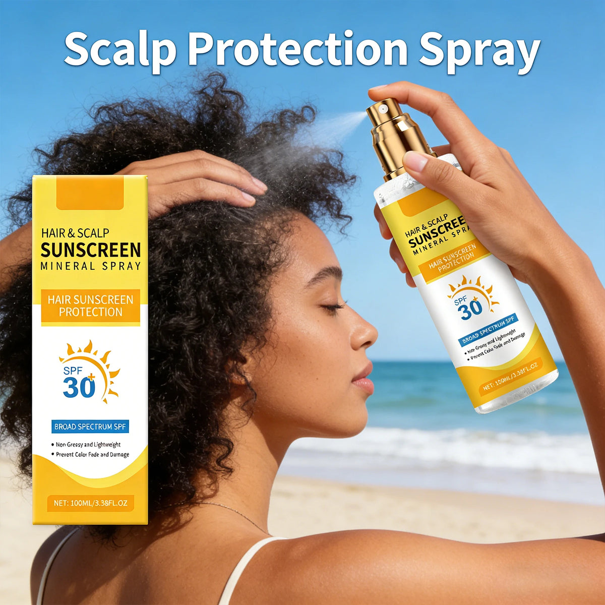 100ml Scalp Spray | UV Defense, Color Lock & Nourishing Scalp Care Spray QXL