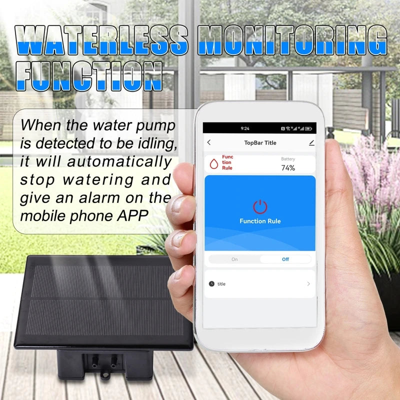 WiFi Solar Drip Irrigation Kit | Auto Watering + 10m Hose Drip Irrigation Kit QXL