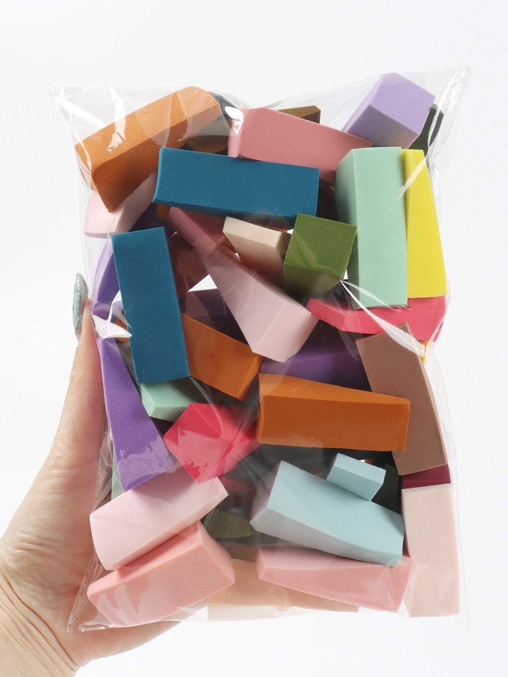 Trapezoidal Powder Puff Set – Wet & Dry Makeup Sponge 10–100Pcs Makeup Powder Puff QXL