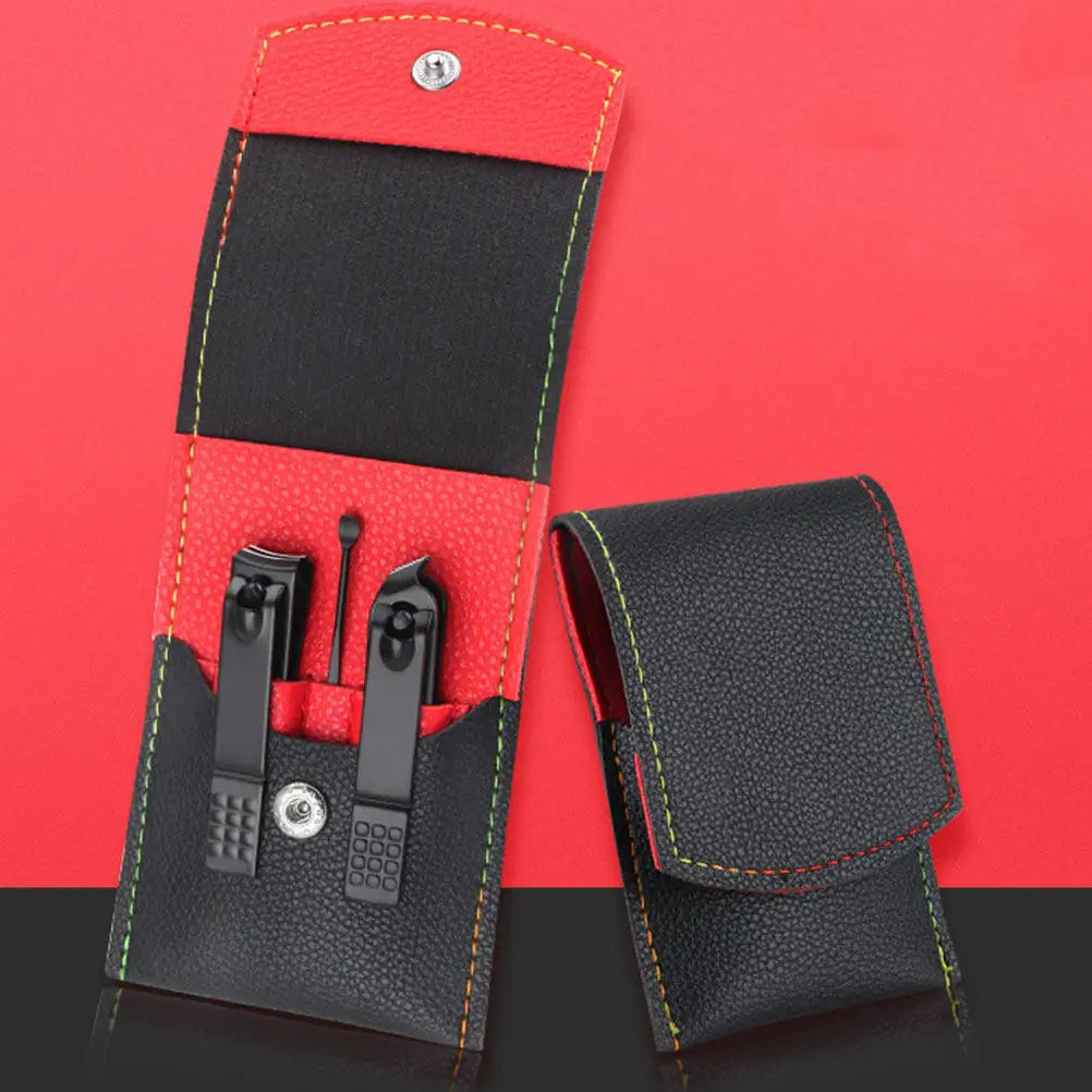 Stainless Steel Nail Clipper Set 2-Pack with Ear Pick & Bag Nail Clipper Set QXL